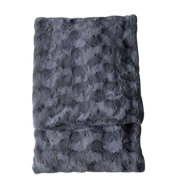 Stellan Faux Fur Throw - Gunmetal Grey 1400x1800mm