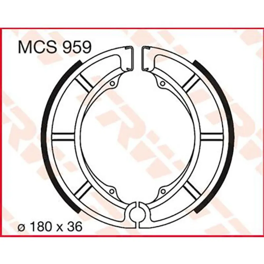 TRW Sachs Roadster 800 03 rear brake shoe